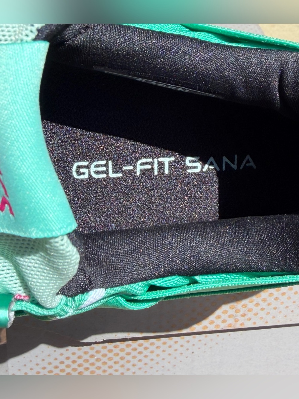 New ASICS Gel-Fit Sana Training Shoes in Mint/White/Black Size 7 - Picture 7 of 9